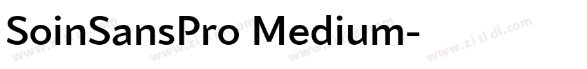 SoinSansPro Medium字体转换